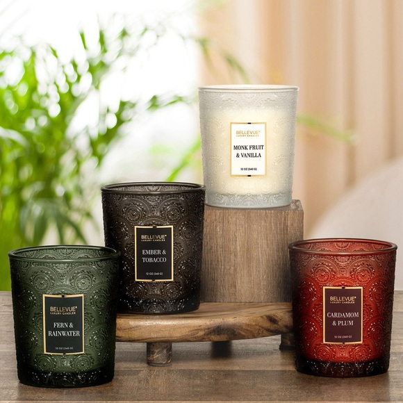 Bellevue Double Wick 12 oz Luxury Candle ~ EMBER & TOBACCO ~ New! - Picture 2 of 13